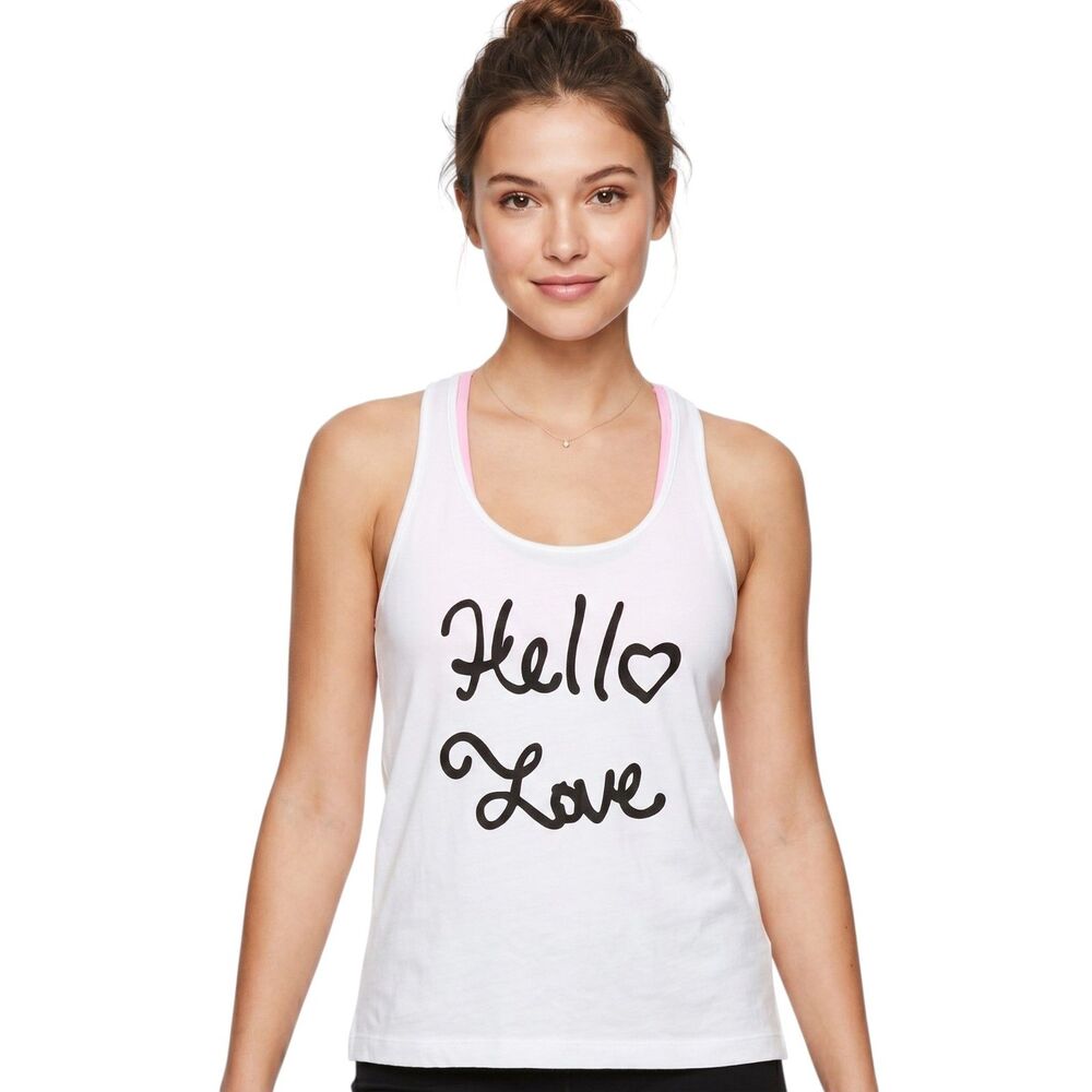 Jasmine & Ginger White Racerback Tank Size L